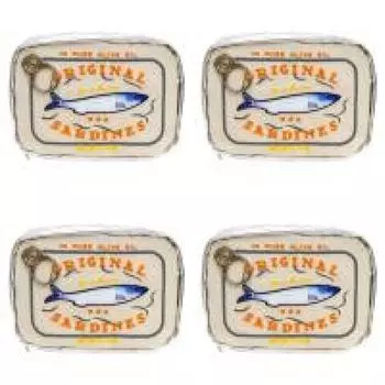 #F Консервированные сардины Стильная косметичка Милая сумка для хранения Креативная сумка для работы (бежевый)