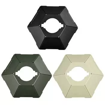 #F Легкий ретро абажур для кемпинга Шестигранный абажур для кемпингового фонаря для Калифорнии хаки