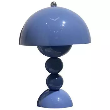 #F Настольная лампа в форме гриба, однотонный креативный атмосферный светильник для спальни, орнамент жёлтый