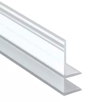 F-образные уплотнительные полосы для стеклянной двери ванной комнаты, водонепроницаемые, изготовлены из прочного силикона для предотвращения протечек и легкой установки. 1