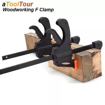 F-образный зажим для деревообработки, зажим для стержня для работы по дереву, жесткий, быстрый храповой механизм, быстросъемный, снимающий зажим, ручной плотницкий инструмент, гаджет 4 дюйма, прочный Woodworking F Clamp