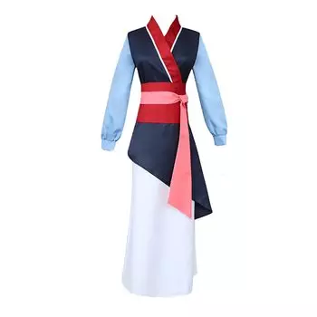 Fa Mulan Hua Mulan Cosplay Costume Performance Clothes Dress One Piece Mulan Chinese Style Costume Transformation Disguise Cosplay Cultural Festival белый