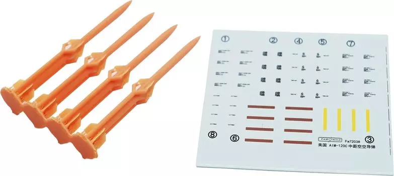 Fab Scale American AMRAAM missile 4 pieces plastic model parts FAB72038 1/72 AIM-120C