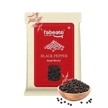 Fabeato Whole Black Pepper 100 г | Kali Mirch | Ультрачистый и мелкомолотый | Ароматный, премиальный черный перец с ярким вкусом и насыщенным ароматом