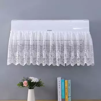 Fabric Air Conditioning Windshield New Arrival Creative Cartoon Wall-Mounted Air Conditioner Cover Universal Anti-Direct Blowing Velcro Self-Adhesive Gingham Rose-ruched