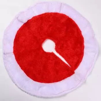 Fabric Christmas Soft Tree Skirt In Red And White Trim Perfect For Modern Holiday Settings Red White Trim Skirt