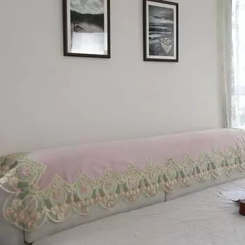 Fabric Lace Bed Cover Cover Backrest Towel 1.5 M1 M 8 Bed Soft Cover Dustproof Half Cover Modern Neutral Universal Cover Cloth Princess Powder 70*70cm