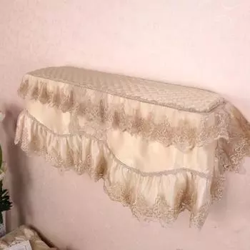 Fabric Lace Bedroom Hanging Air Conditioner Cover, Anti-Direct Blowing Dust Cover, Universal Gree Midea Haier Champagne color normal S 80cm long