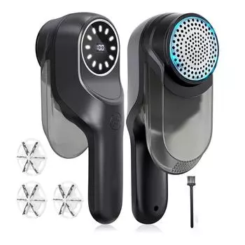 Бритва для ткани, электрическая машинка для удаления катышков с одежды и мебели, аккумуляторная машинка для удаления катышков с 2 скоростями и 3 сменными лезвиями CHINA