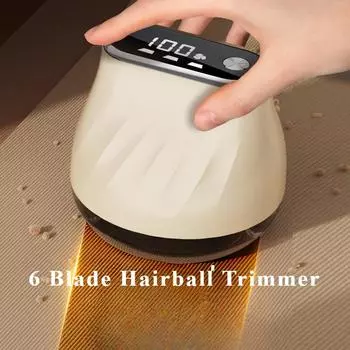 Fabric Shaver Lint Remover for Clothes Rechargeable Lint Shaver with LCD Display Sweater Shavers to Remove Pilling Fuzz Remover белый