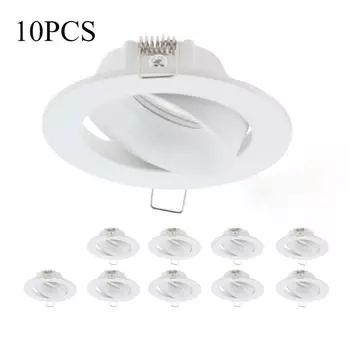 Фабрика GU5.3 GU10 MR16 светодиодный светильник встраиваемый потолочный светильник патрон держатель диммируемый точечный светильник круглый металлический сатин 10 шт.