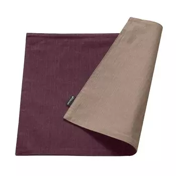fabrizm Made in Japan Placemat 40 x 30cm Tsumugi Reversible Edo Purple x Sepia 1084-pur-pur