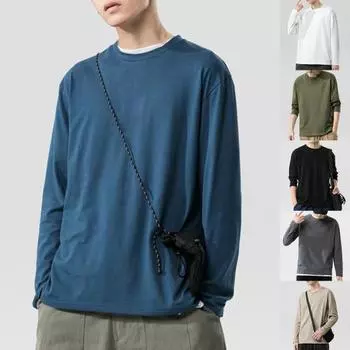 Fabulous Base Рубашка с длинным рукавом Простая для отдыха для молодежи 5XL темно-серого