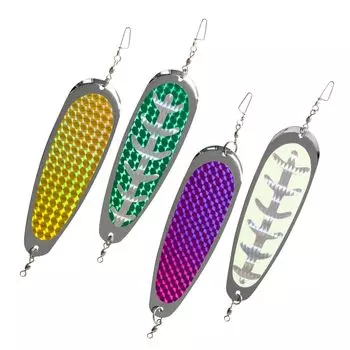 Fabulous Dodger Trolling Lake Light Flasher Boat Fishing Lure Rig Device Sakura Trout Rainbow Trout Yellow Trout Trout 4 Colors Set