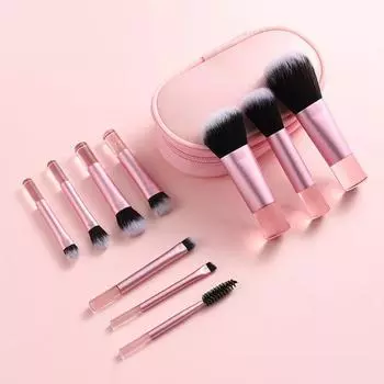 Face 10-Piece Mini Makeup Brush Set Portable Travel Size Makeup Brush Available in Multiple Colors