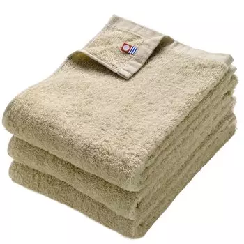 Face 3 Imabari Towel Brand Certified OSK Quick Cotton Towel, бежевый, шт., серия, впитывающий, сухая, однотонная, 100%