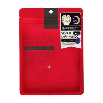 Face Dermalaser Super Retinol 100 Face Sheet Night Sheet Mask Quality First 7 Pieces [Красная маска]