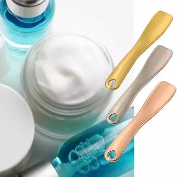 Face Gold Eye Cream Stick Cosmetic Spoons Curved Scoop Makeup Mask Cream Spoon Cosmetic Spatula золотой