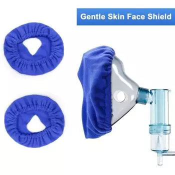 Face Guard Liner Washable Reusable Soft Blue Cotton Elastic Band Secure Fit