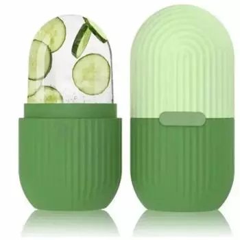Face Ice Lattice Shell Pattern Face Puffy Massage Facial Face Pors Shrinking Ice Roller Silicone Diamond Shape Face Ice Lattice зелёный