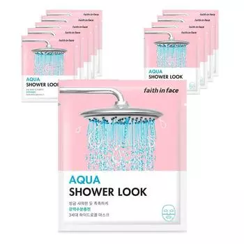Face in Face Aqua Shower Look Hydrogel Mask Moisture, 10 pieces, 1 piece