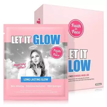 Face in Face Let It Glow Hydrogel Mask Pack 532.7g, 10 pieces, 1 piece