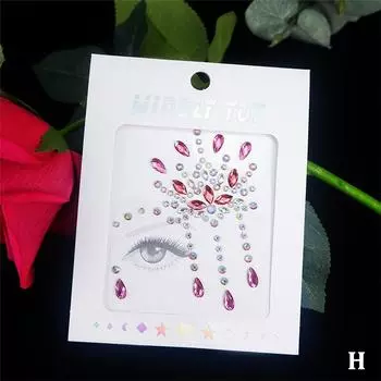 Украшения для лица Stick Body Fairy Rave Crystals Face Jewelry Sticker
