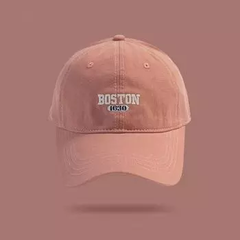 Face-Looking Small Hat Female Pink Sweet Girl Ins Embroidered Peaked Cap K-style Easiest for Match Curved Brim Trendy Men s Baseball Cap Spring & Fall Pink Adjustable