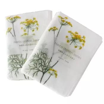Face towel set of fennel made in Japan 2, non-twisted towel,