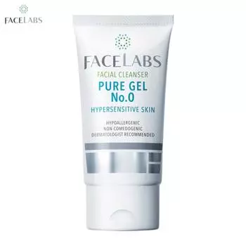 FACELABS Очищающее средство для лица Pure Gel No.0 для гиперчувствительной кожи, гипоаллергенное, некомедогенное, рекомендовано дерматологами, 50 мл. 50 ml.