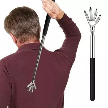 FACENIX Eagle Claw Телескопический скребок для спины, массажер для спины из нержавеющей стали, инструмент для скребка для тела красный