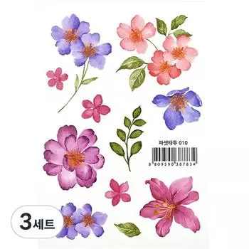 Facet Tattoo Sticker 16 types set, Facet Tattoo 010, 3 sets