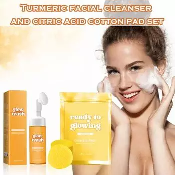 Facial Cleansing Kit Foam Cleansing Pad Deep Pores Cleansing Sheet Soothing Non-Tightening Extract Freckles Removal Facial 150ML One Size белый