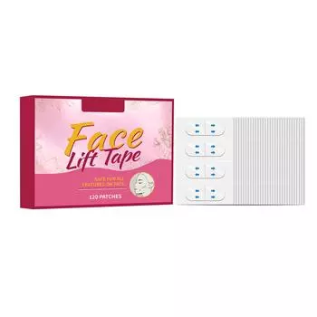 Facial Lifting Tape, Facial Shaping, Double Chin, Small Face Firming, Nasolabial Makeup Tape, Improving Wrinkles. One Size розовый