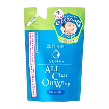 Facial Wash Senka All Clear Oil Whip Foamy Makeup Remover Refill 130mL