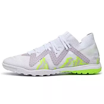 Factory Custom Men s and Women s Football Shoes High Top Game Sports Artificial Grass Splinters Training Football Soccer Shoes 35 оранжевый