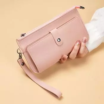 Factory direct new bag women s long multi-functional zipper multi-card clutch buckle zipper student wallet.