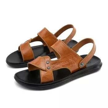 Factory direct sale of high-quality men s sandals, new men s shoes in summer, comfortable soft-soled sandals, dual-purpose sandals, trendy slippers 38 чёрный