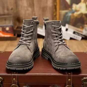 Factory direct sales autumn new British fashion versatile Martin boots men s retro casual outdoor tooling short boots 38