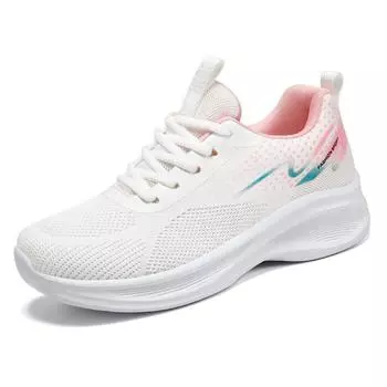 Factory Direct Sales of Autumn New Running Shoes with Soft Soles, Comfortable and Breathable Fly Woven Sports Shoes for Women 40 чёрный