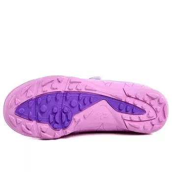 Factory direct sales summer new children s football shoes students children middle children free lace-up sports shoes 28 фиолетовый