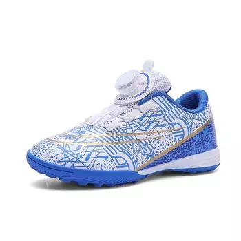 Factory direct sales summer new football shoes long nails broken nails flat bottom children adult youth sports training shoes 30 чёрный