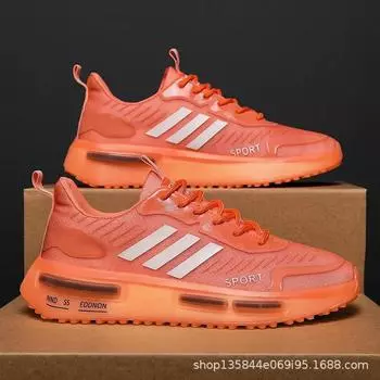 Factory direct sales viral trends white shoes men s shoes jelly sole daily versatile leisure outdoor sports shoes 39 бежевый