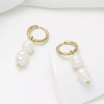 Factory fashion Japanese and Korean style fashion special-shaped pearl earrings niche design inlaid pearl stud earrings dear light luxury earrings