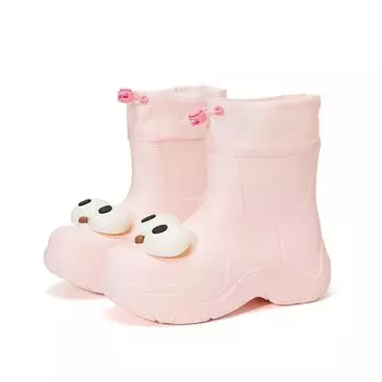 Милые резиновые сапоги фабричного производства для женщин, дизайн «Большие глаза», водонепроницаемая обувь из ЭВА для лета и осени 40-41Foot length(250mm) зелёный