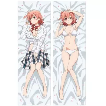 Factory После того, как моя юность романтическая комедия завершена Оригинальная иллюстрация Премиум Подушка для тела Чехол Юи Униформа Белый Бикини 50 x 160 см 2WAY Трикотажные M