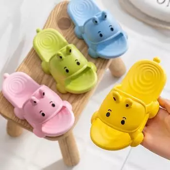 Factory summer new baby home sandals non-slip soft cool slippers cute cartoon boys and girls 26-27 жёлтый