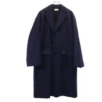 FACTOTUM Пальто Честер из смеси шелка и шерсти 44 Сделано в Японии с чехлом для костюма Мужское Б/У