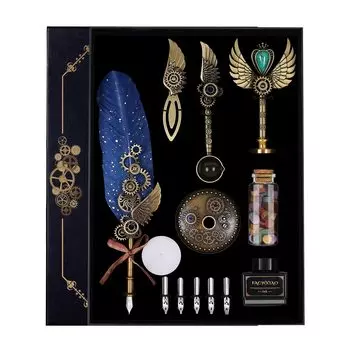 Facwxiao перо и чернила каллиграфия перо ручка рождественский подарок для рукописного письма подарочный набор на день рождения, набор, влюбленные, (Буле) синий