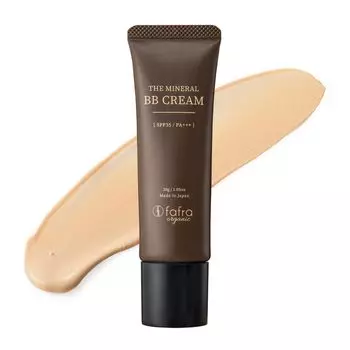 Fafra Органический минеральный BB-крем, полученный естественным путем, слегка осветляет тон кожи, 30 г, сертифицированный органический
